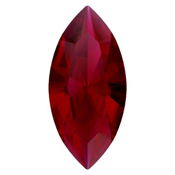 Swarovski 4228 Xilion Navette Fancy Stone Scarlet Ignite 15x7mm