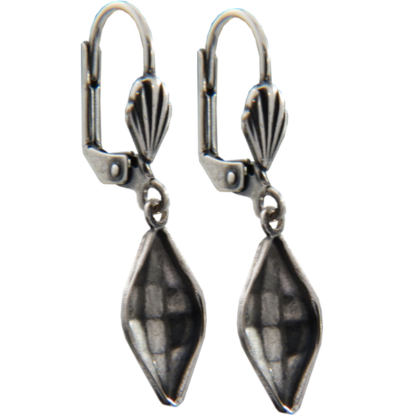Empty Jewelry Earrings Setting for Dreamtime Crystal 4230 14 x 9 mm. Pair.
