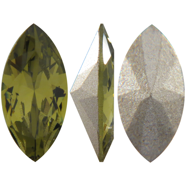 Dreamtime Crystal 4231 Antique Navette Khaki 8x4mm