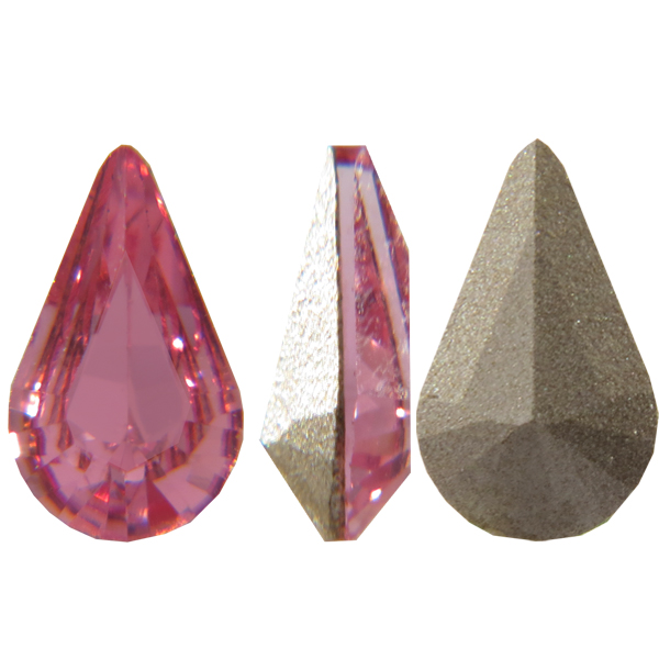 Swarovski 4328 Xilion Pear Fancy Stone Rose 6x3.6mm