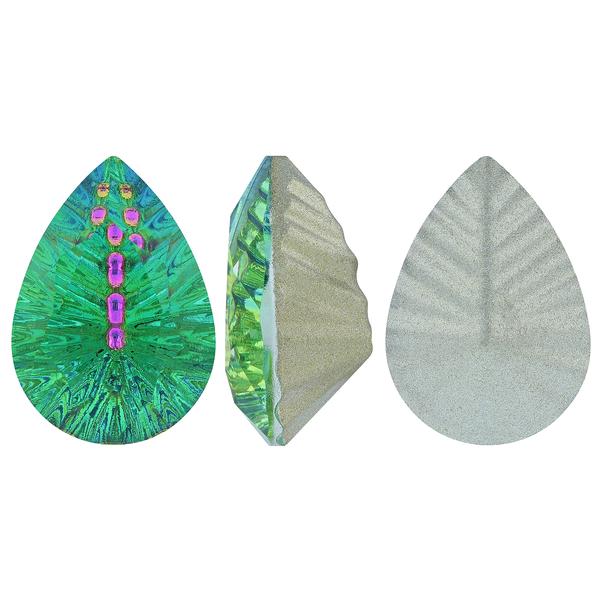 Bling! 4320G Pear Fancy Stone Vitrail Rose 14x10 mm