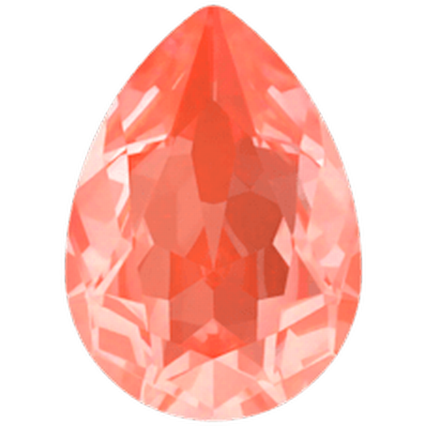 Swarovski 4320 Pear Shaped Fancy Stone Crystal Orange Ignite 14x10mm