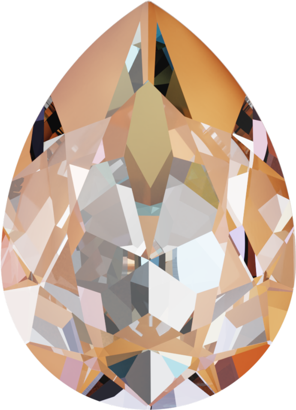 Dreamtime Crystal DC 4320 Pear Shaped Fancy Stone Crystal Peach DeLite 18x13mm