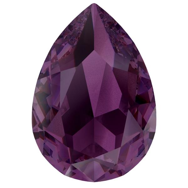 Swarovski 4320 Pear Shaped Fancy Stone Amethyst Ignite 10x7mm