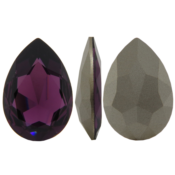 Swarovski 4327 Large Pear Shaped Fancy Stone Amethyst 30x20mm