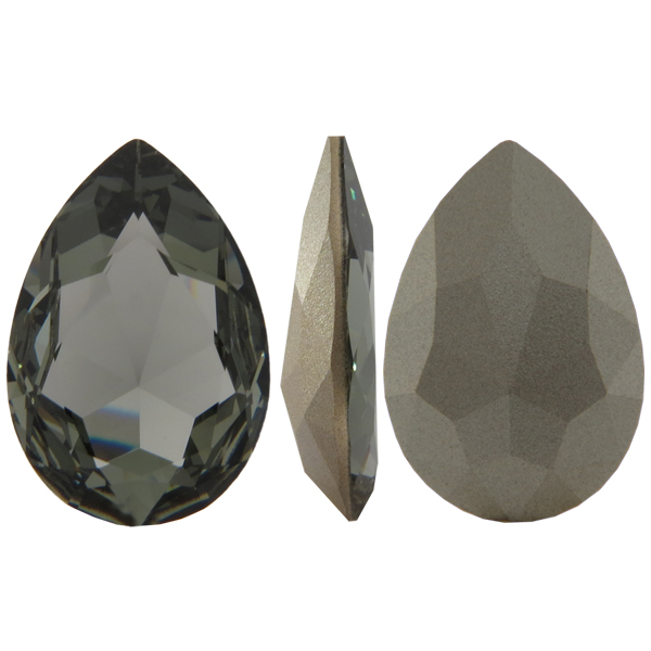 Swarovski 4327 Large Pear Shaped Fancy Stone Black Diamond 30x20mm