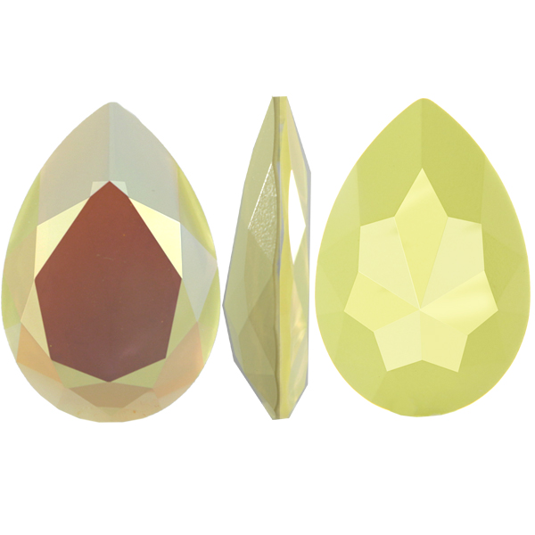 Dreamtime Crystal 4327 Large Pear Shaped Fancy Stone Crystal Powder Yellow AB 30x20mm