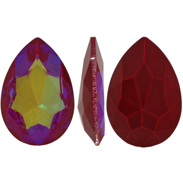Dreamtime Crystal DC 4327 Large Pear Shaped Fancy Stone Ultra Ruby AB 30x20mm