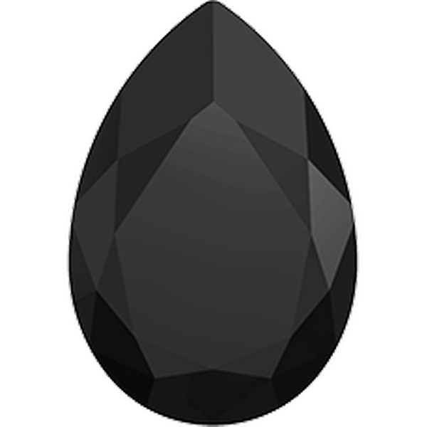 Dreamtime Crystal DC 4327 Large Pear Shaped Fancy Stone Jet 30x20mm