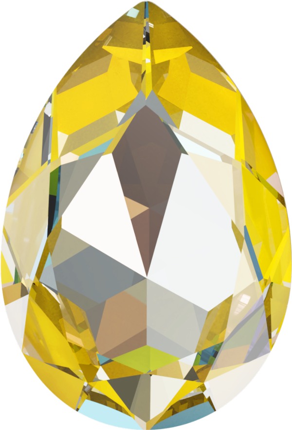 Dreamtime Crystal DC 4327 Large Pear Shaped Fancy Stone Crystal Sunshine DeLite 30x20mm