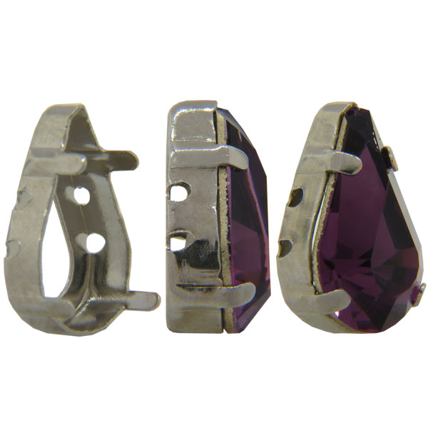 Dreamtime Crystal DC 4328S Setting for Pear Fancy Stone Silver 6x3.6mm