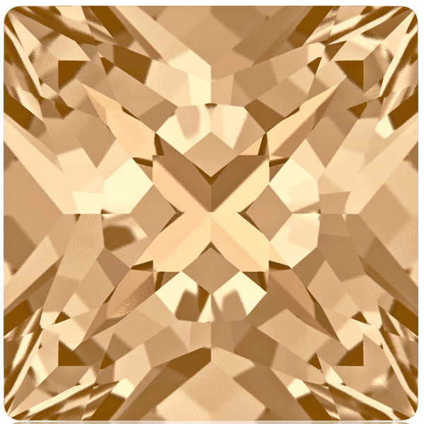 Dreamtime Crystal 4418 Xilion Pointed Square Fancy Stone Crystal Golden Shadow 8mm