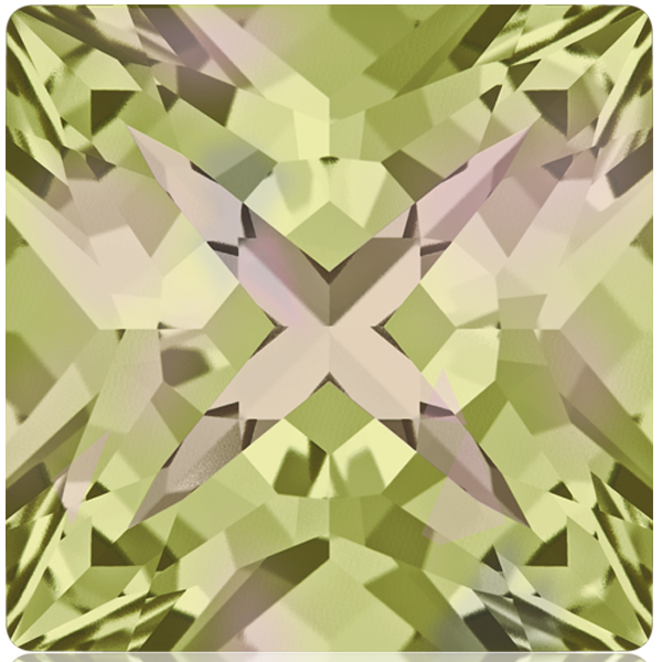 Dreamtime Crystal 4418 Xilion Pointed Square Fancy Stone Crystal Luminous Green 8mm