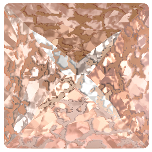 Dreamtime Crystal 4418 Xilion Pointed Square Fancy Stone Crystal Rose Patina 6mm