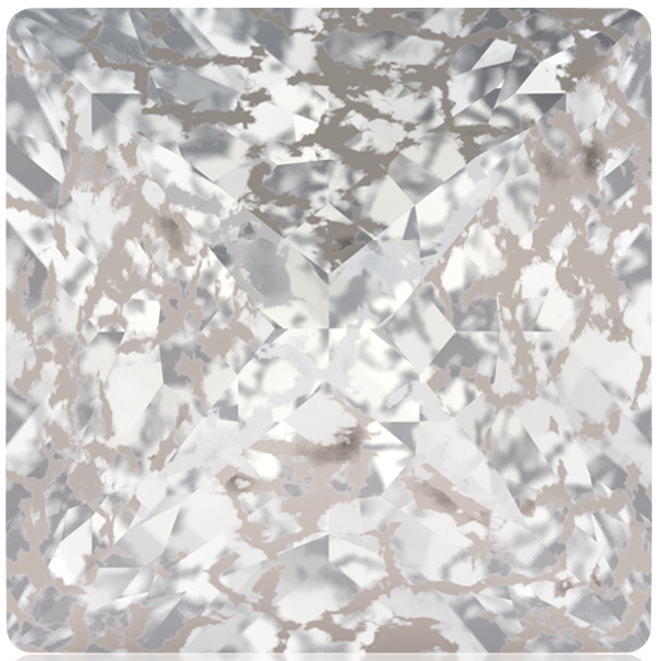 Dreamtime Crystal 4418 Xilion Pointed Square Fancy Stone Crystal Silver Patina 8mm