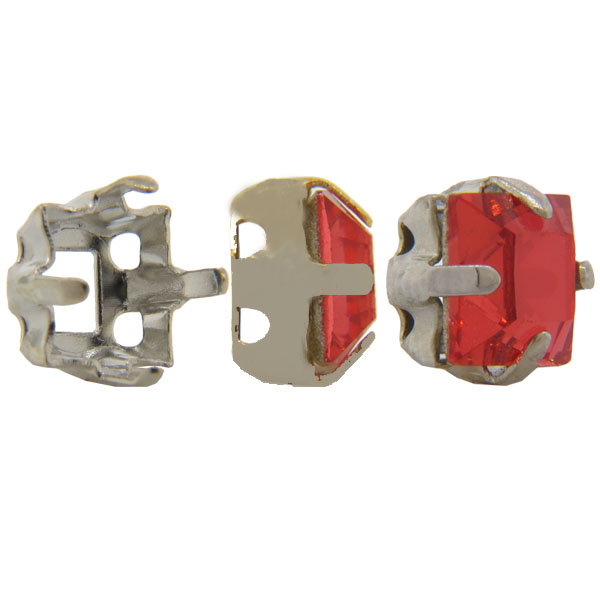 Dreamtime Crystal DC 4428S Setting for Square Fancy Stone Silver 6mm