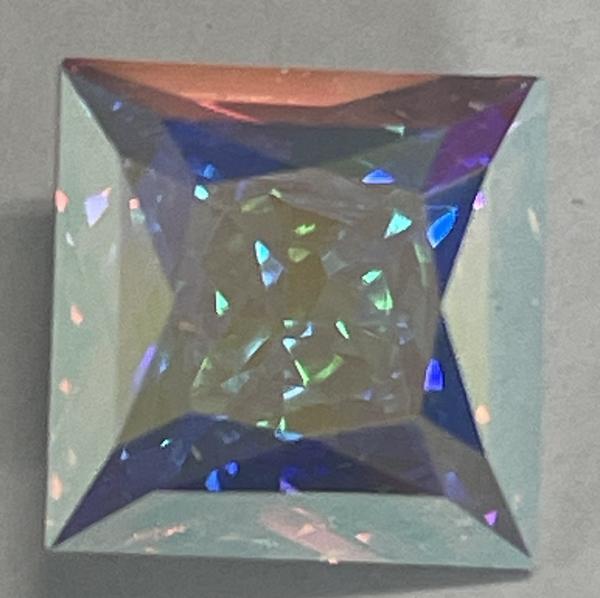 Swarovski 4447 Princess Square Fancy Stone Crystal AB 12mm