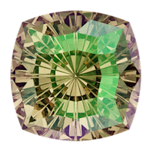 Dreamtime Crystal DC 4460 Majestic Square Fancy Stone Crystal Luminous Green 10mm