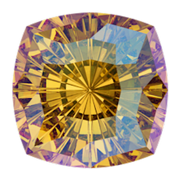 Dreamtime Crystal DC 4460 Majestic Square Fancy Stone Light Topaz Shimmer 10mm