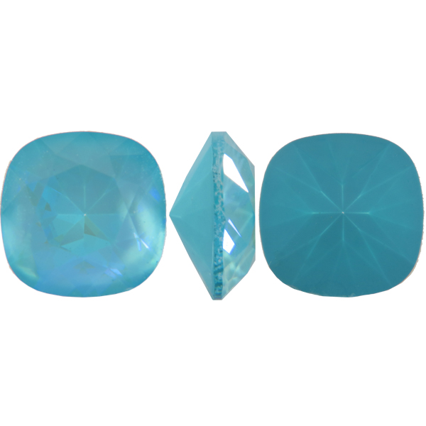 Swarovski 4470 Cushion Cut Square Fancy Stone Ultra Turquoise AB 18mm