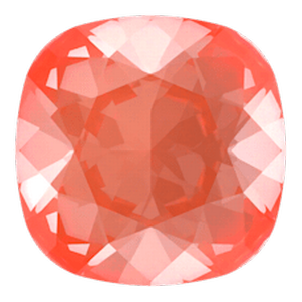 Swarovski 4470 Cushion Cut Square Fancy Stone Crystal Orange Ignite 12mm