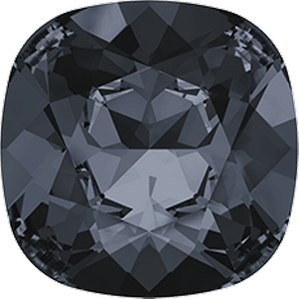 Swarovski 4470 Cushion Cut Square Fancy Stone Crystal Silver Night (Unfoiled) 8mm
