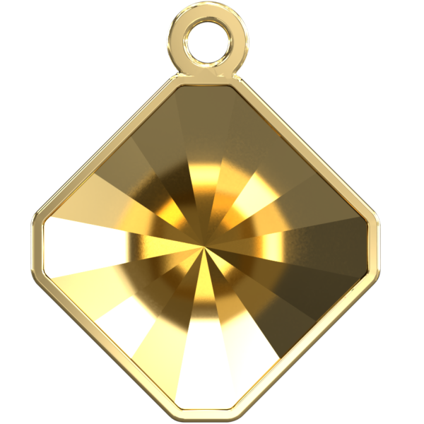 Dreamtime Crystal DC 4499/J Prismatic Square Fancy Stone Setting 10mm Gold