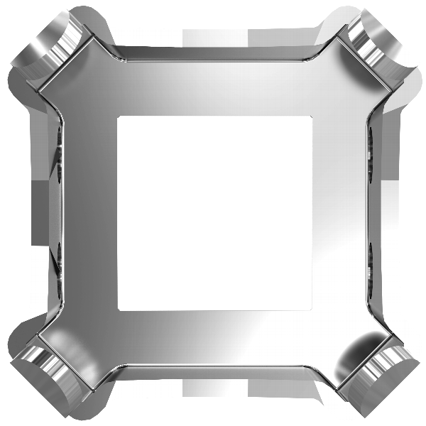 Dreamtime Crystal DC 4499/S Prismatic Square Fancy Stone Sew-On Setting 10mm Rhodium