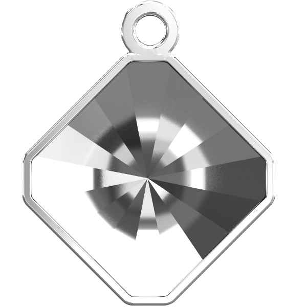 Dreamtime Crystal DC 4499/J Prismatic Square Fancy Stone Setting 14mm Rhodium