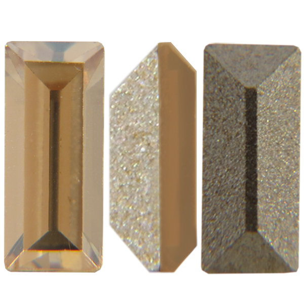 Swarovski 4501 Baguette Fancy Stone Crystal Golden Shadow 7x3mm