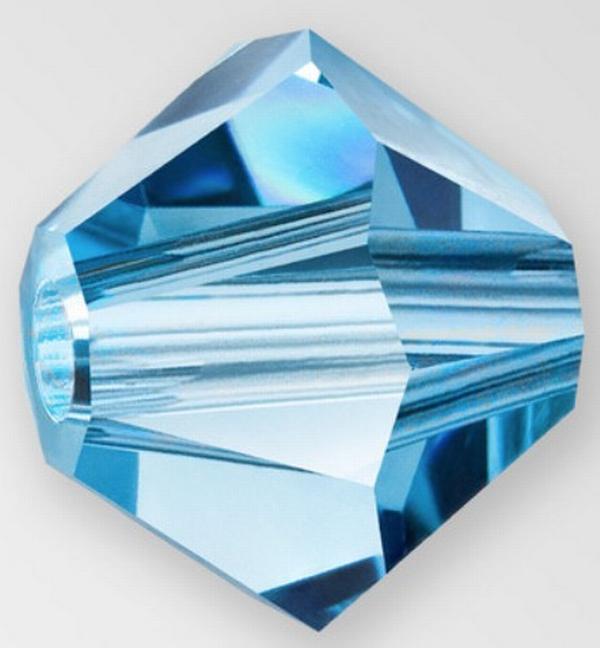 Preciosa 451 69 302 Bicone Bead 4mm Malibu Blue