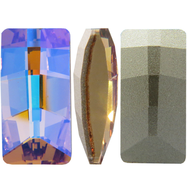 Dreamtime Crystal 4524 Pure Baguette Fancy Stone Light Colorado Topaz Glacier Blue 23x11mm