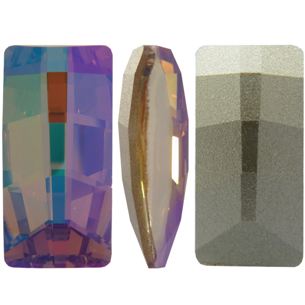 Dreamtime Crystal 4524 Pure Baguette Fancy Stone Crystal Purple Haze 23x11mm