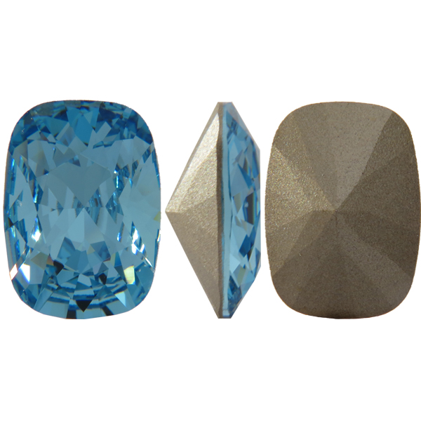 Swarovski 4568 Cushion Fancy Stone Aquamarine 14x10mm