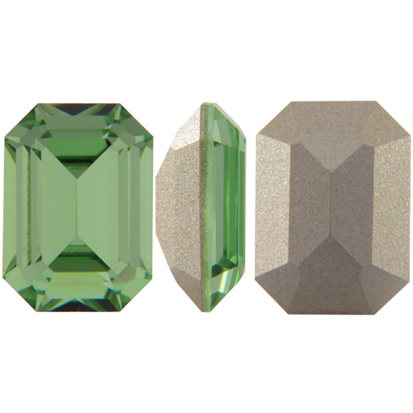 Swarovski 4610 Rectangle Octagon Fancy Stone Peridot 14x10mm