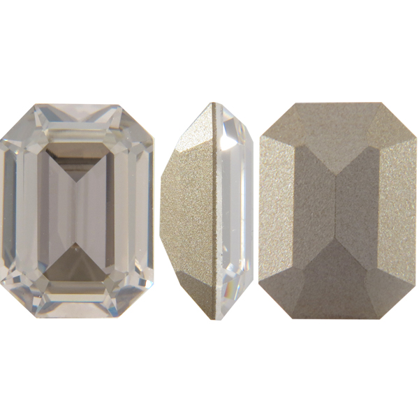 Swarovski 4610 Rectangle Octagon Fancy Stone Crystal Silver Shade 18x13mm
