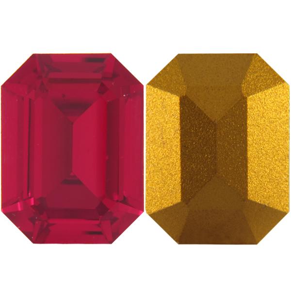 Dreamtime Crystal DC 4610 Rectangle Octagon Fancy Stone Siam 14x10mm