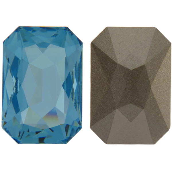 Swarovski 4627 Large Rectangle Octagon Fancy Stone Aquamarine 27x18.5mm