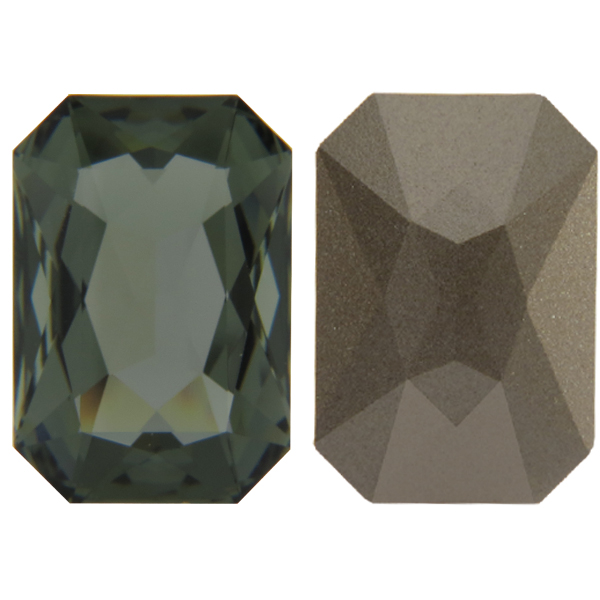 Swarovski 4627 Large Rectangle Octagon Fancy Stone Black Diamond 27x18.5mm