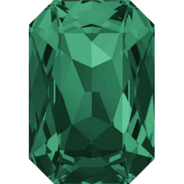 Dreamtime Crystal DC 4627 Large Rectangle Octagon Fancy Stone Emerald 27x18.5mm