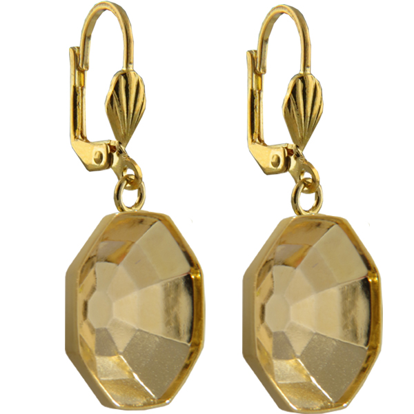 Empty Jewelry Earrings Setting for Dreamtime Crystal 4678 14 mm. Pair.