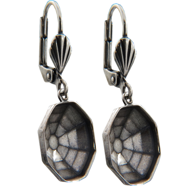 Empty Jewelry Earrings Setting for Dreamtime Crystal 4678 14 mm. Pair.