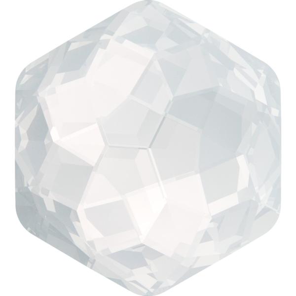 Dreamtime Crystal DC 4683 Thin Hexagon Fancy Stone White Opal 7.8 x 8.7mm