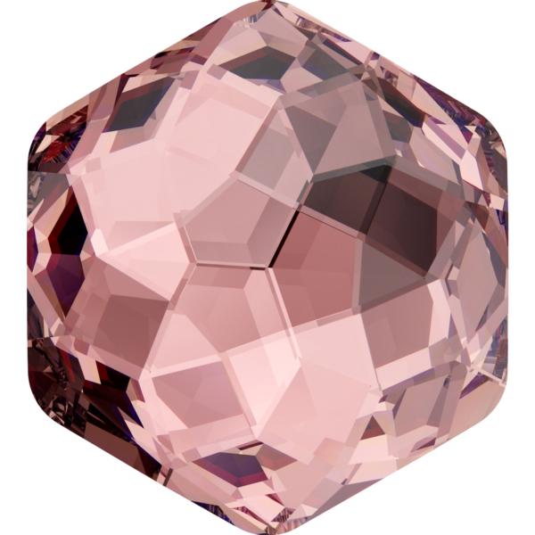 Dreamtime Crystal DC 4683 Thin Hexagon Fancy Stone Vintage Rose 12x13.5mm