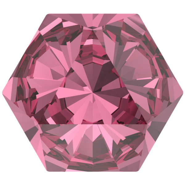 Dreamtime Crystal DC 4699 Prismatic Hexagon Fancy Stone Rose 14x16mm