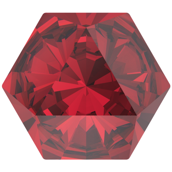 Dreamtime Crystal DC 4699 Prismatic Hexagon Fancy Stone Scarlet 14x16mm