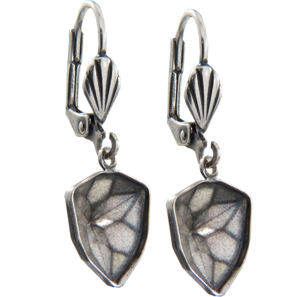 Empty Jewelry Earrings Setting for Dreamtime Crystal 4706 12 mm. Pair.