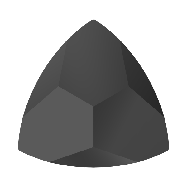 Dreamtime Crystal DC 4799 Prismatic Triangle Fancy Stone Jet 20x20.4mm