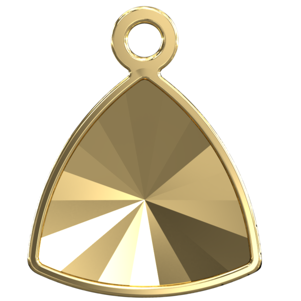 Dreamtime Crystal DC 4799/J Prismatic Triangle Fancy Stone Setting Gold 9.2x9.4mm