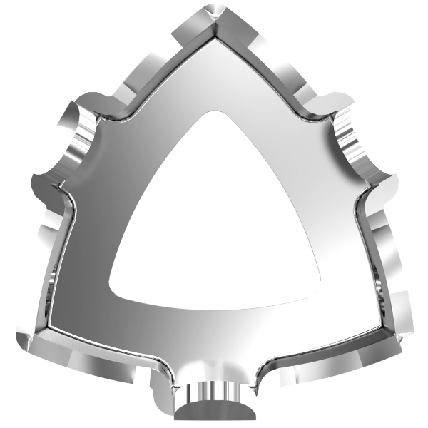 Dreamtime Crystal DC 4799/S Prismatic Triangle Fancy Stone Sew-On Setting Rhodium 6x6.1mm